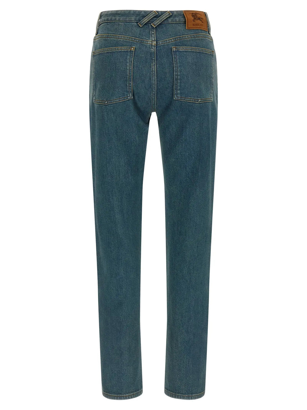Burberry Blue Cotton Straight-Leg Jeans