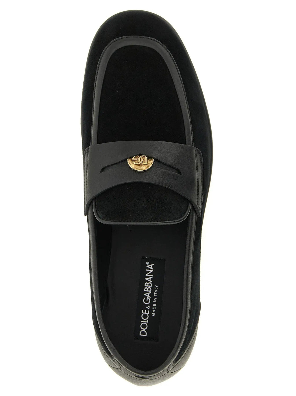 Dolce & Gabbana Black Calfskin Slip-On Loafers
