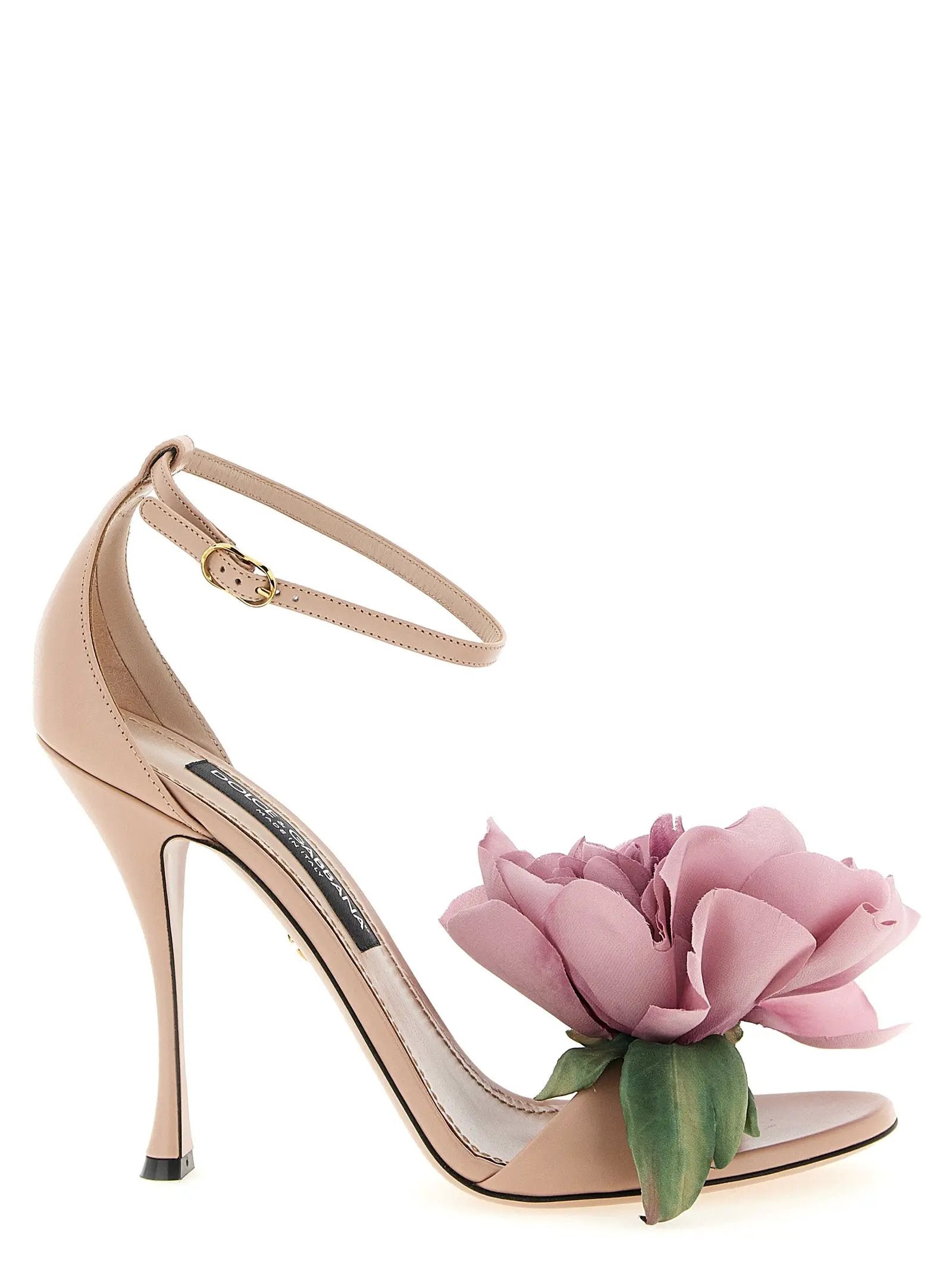 Sandales à talons aiguilles Dolce & Gabbana en cuir de veau multicolore