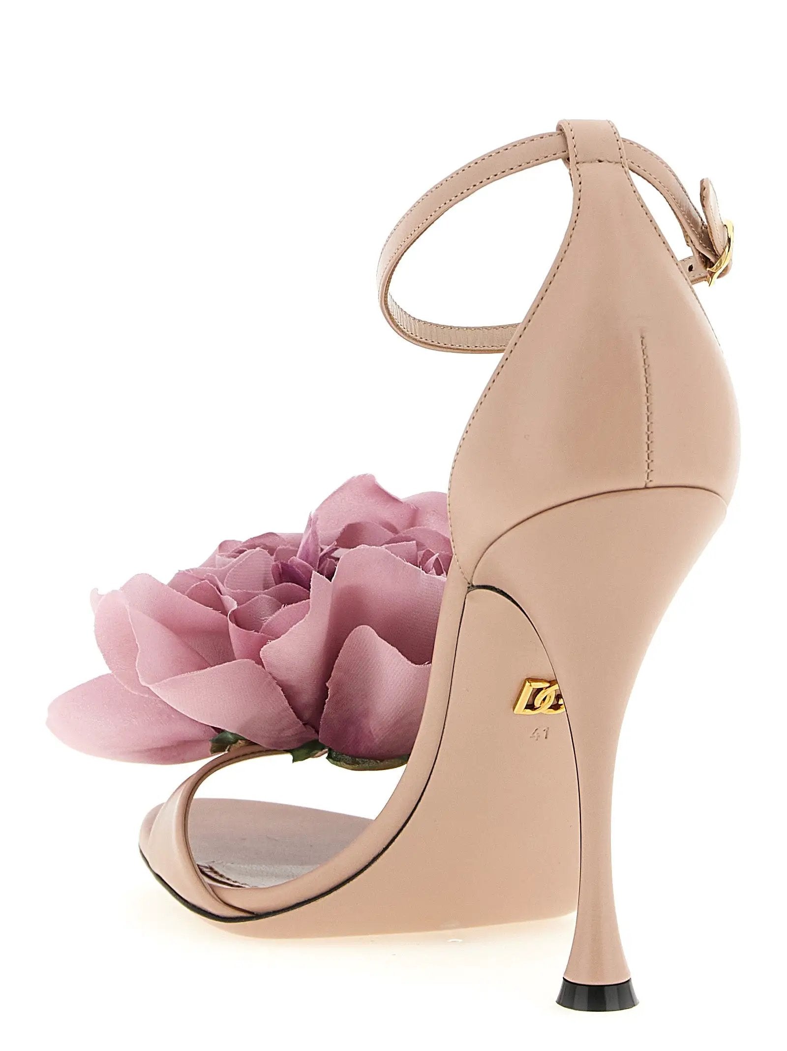 Sandales à talons aiguilles Dolce & Gabbana en cuir de veau multicolore