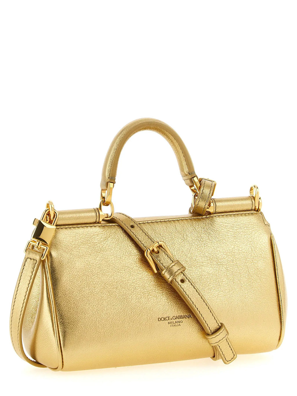 Dolce & Gabbana Gold Calfskin Handbag