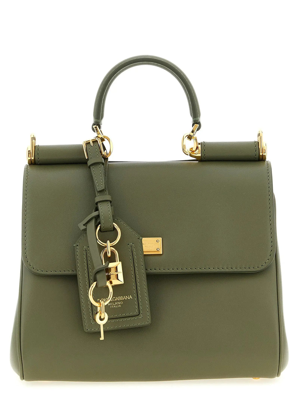 Sac à main bicolore en cuir de veau Dolce & Gabbana