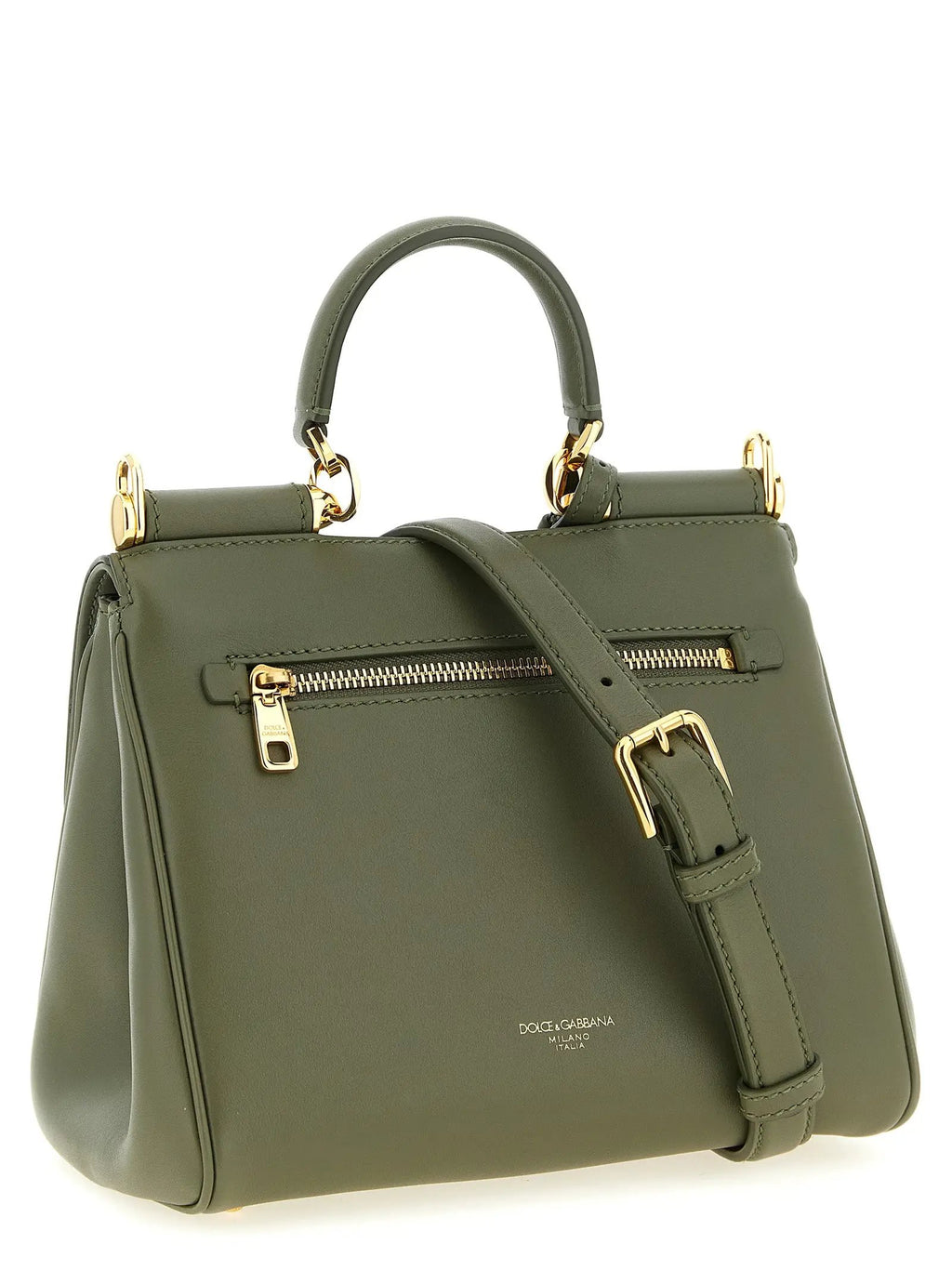 Sac à main bicolore en cuir de veau Dolce & Gabbana
