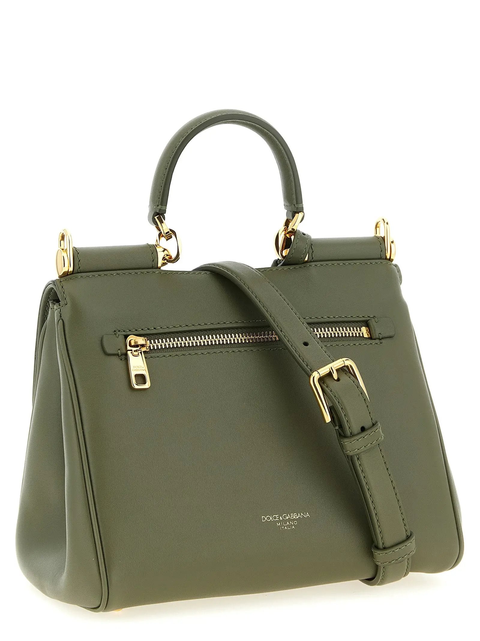 Sac à main bicolore en cuir de veau Dolce & Gabbana