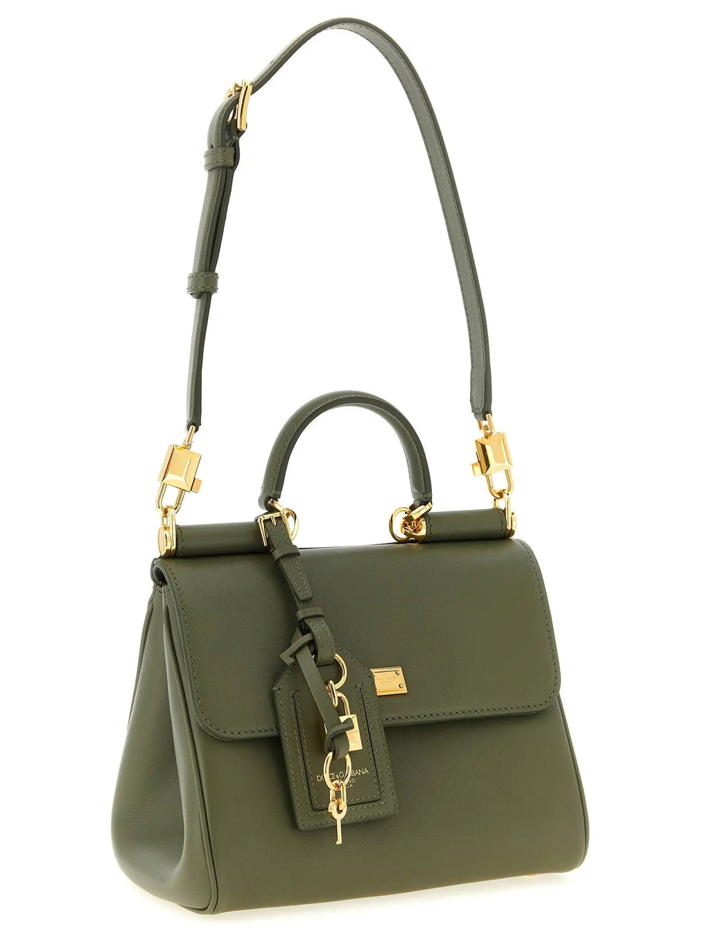 Sac à main bicolore en cuir de veau Dolce & Gabbana