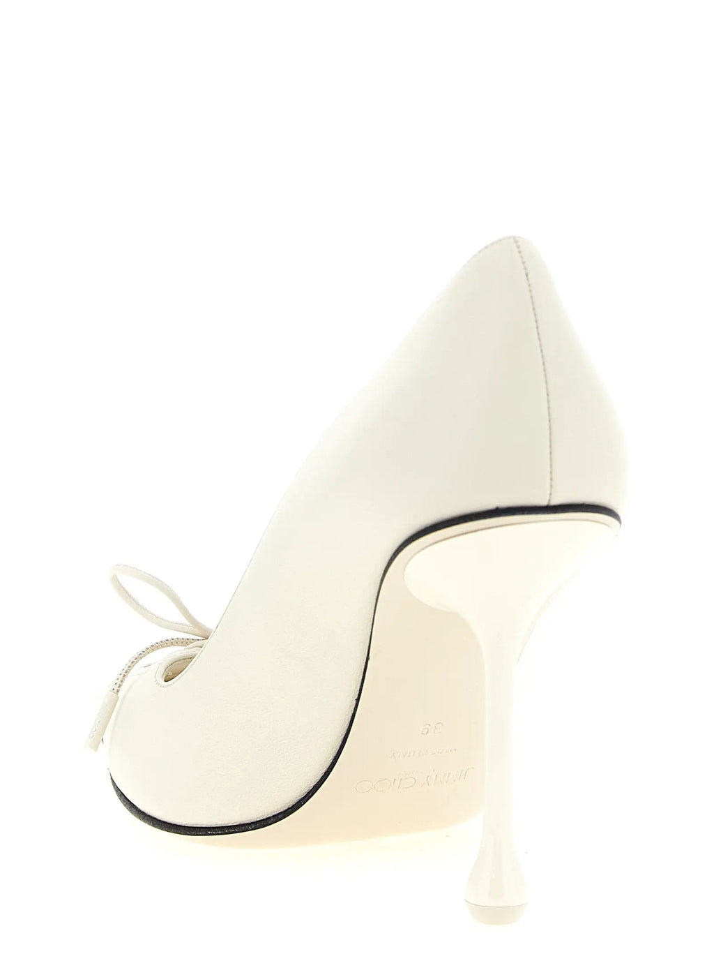 Jimmy Choo White Leather High Heel Pumps