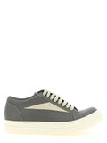 Rick Owens Gray Cowhide Low Top Sneakers