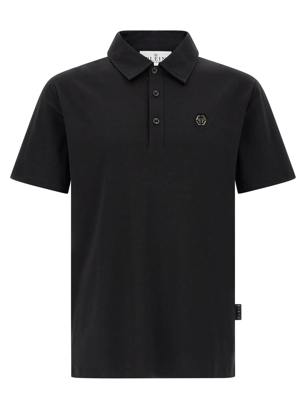 Philipp Plein Black Cotton Polo Shirt