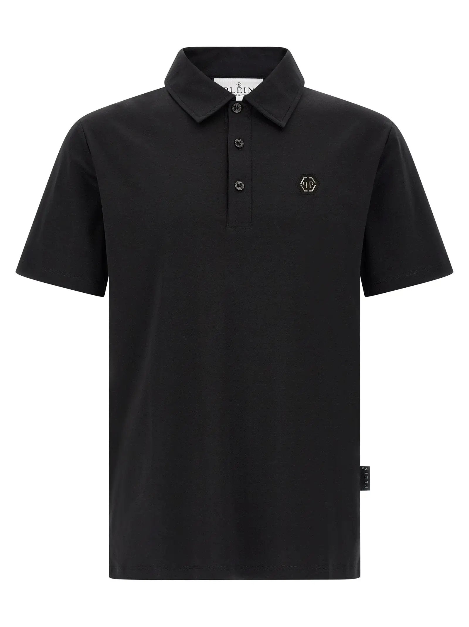 Philipp Plein Black Cotton Polo Shirt