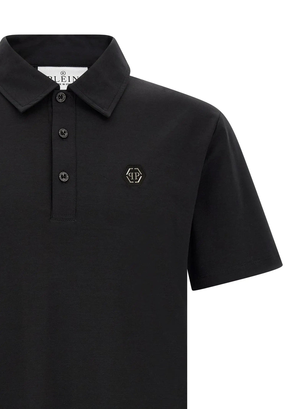Philipp Plein Black Cotton Polo Shirt