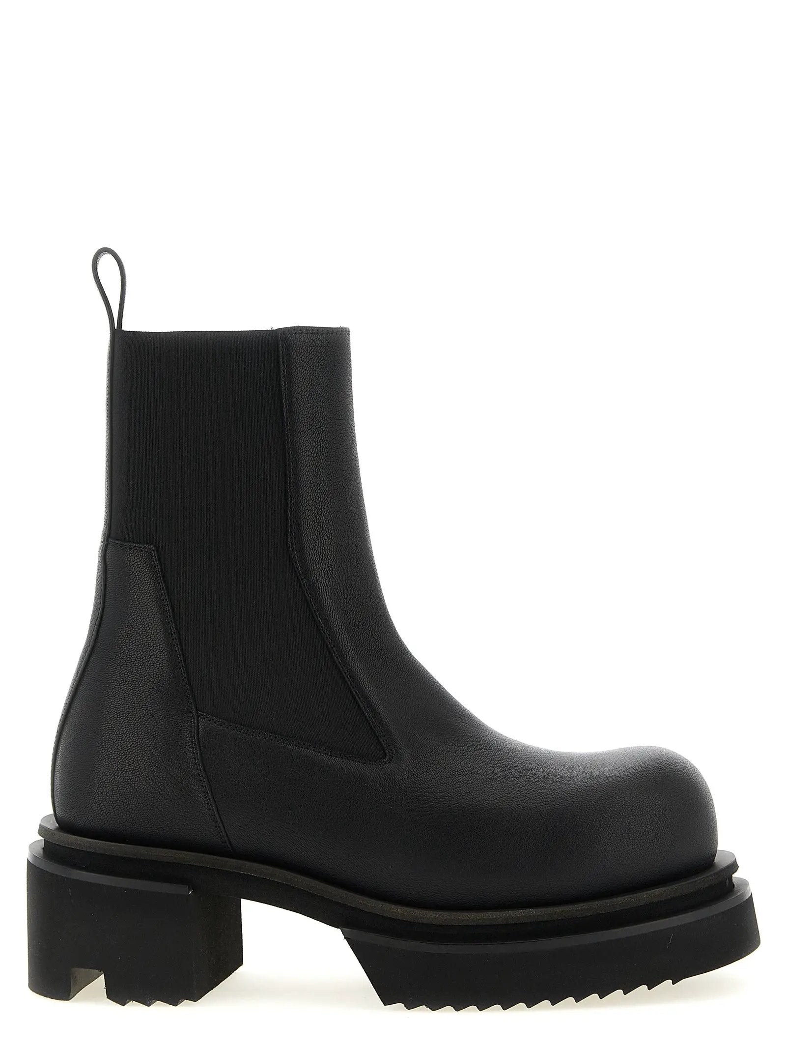 Rick Owens Black Goatskin Ankle Boots