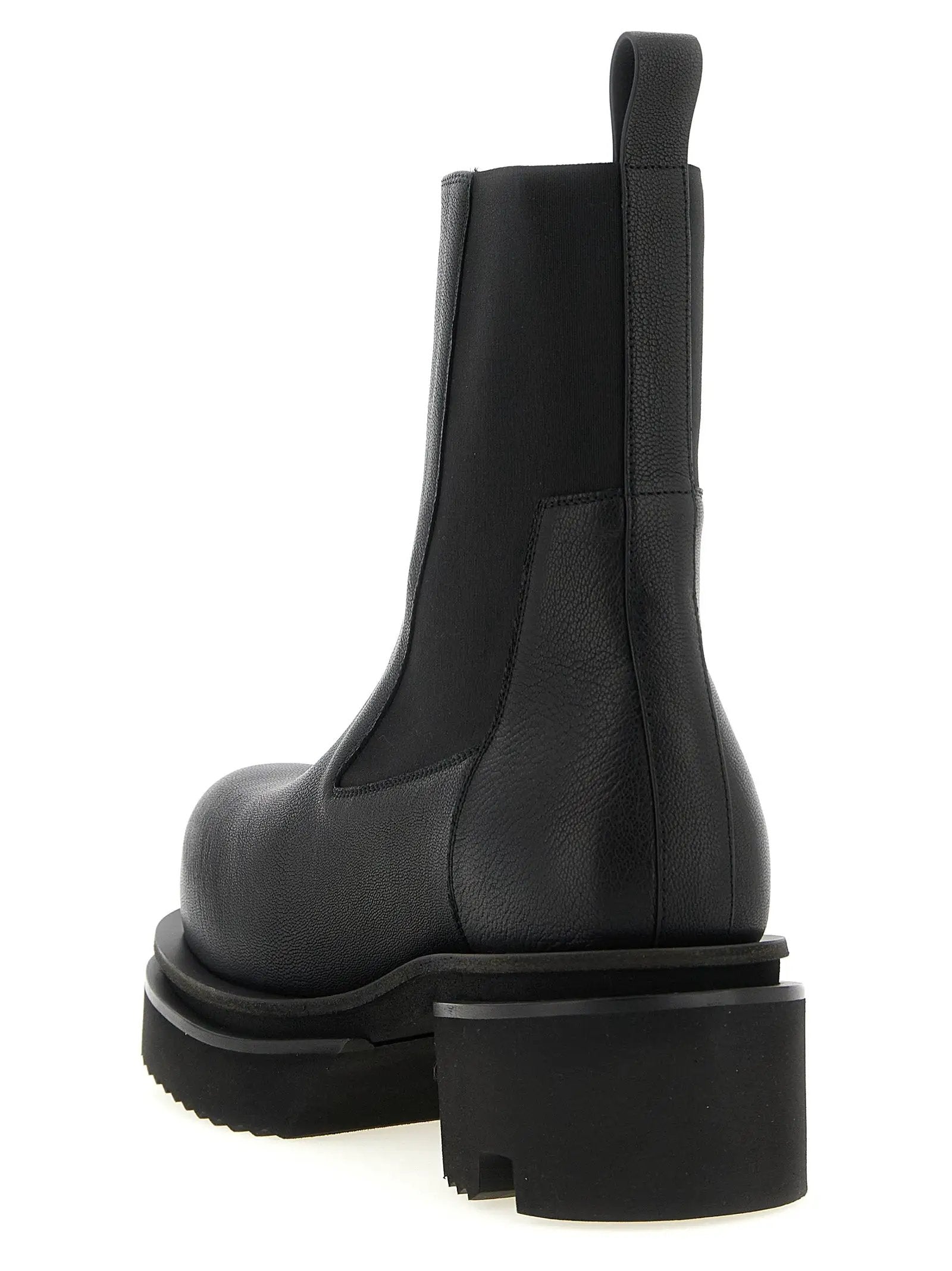 Rick Owens Black Goatskin Ankle Boots
