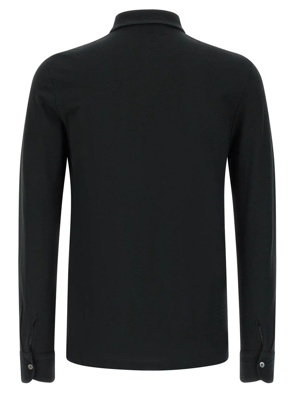 ZANONE Black Cotton Polo Shirt