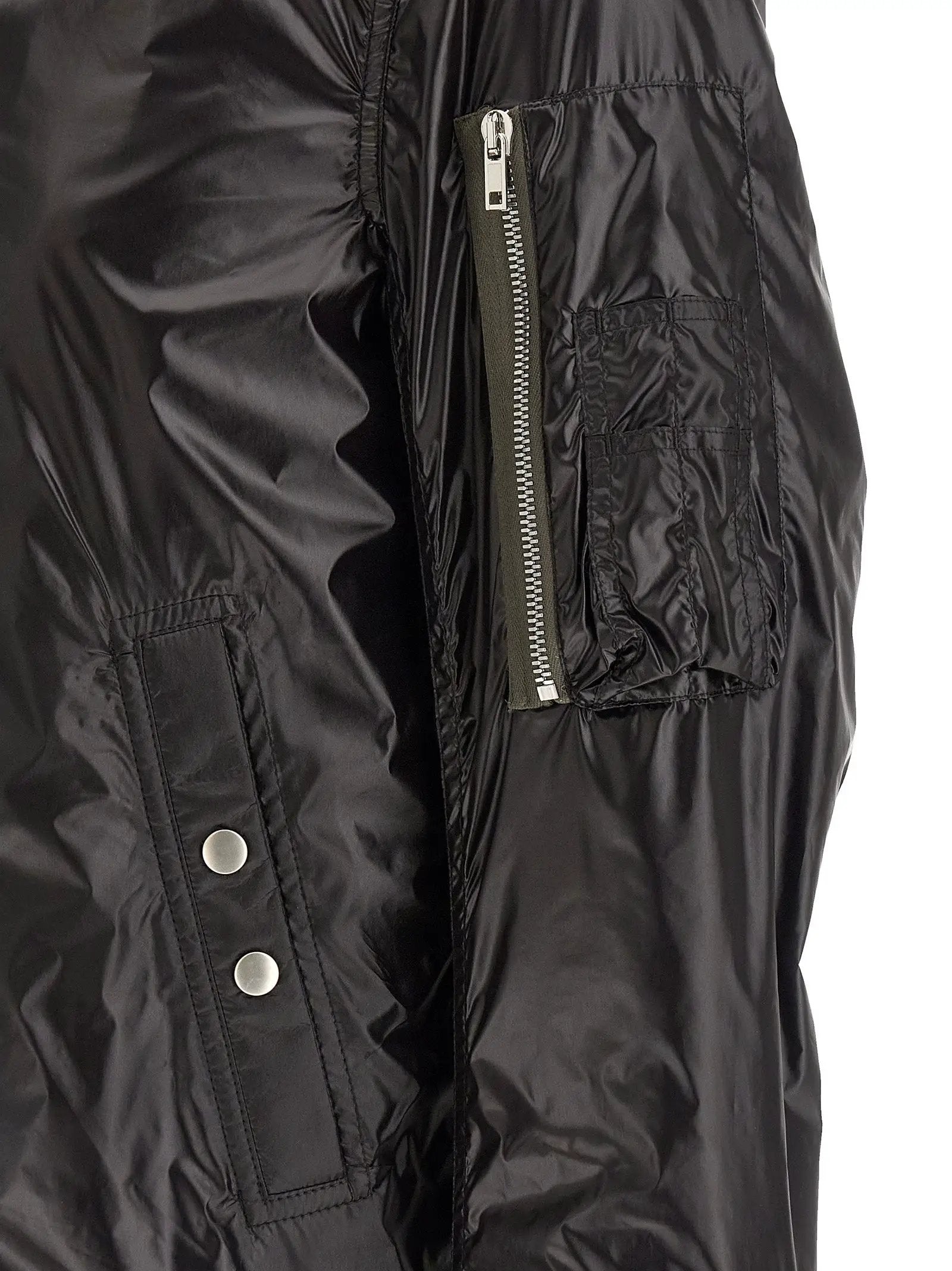 Rick Owens Black Nylon Bomber