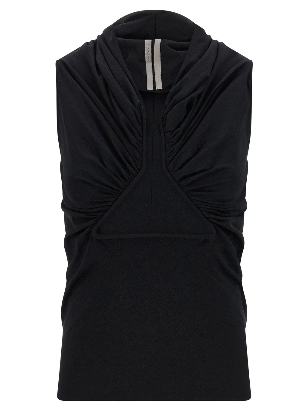 Rick Owens Black Cotton Tank Tops