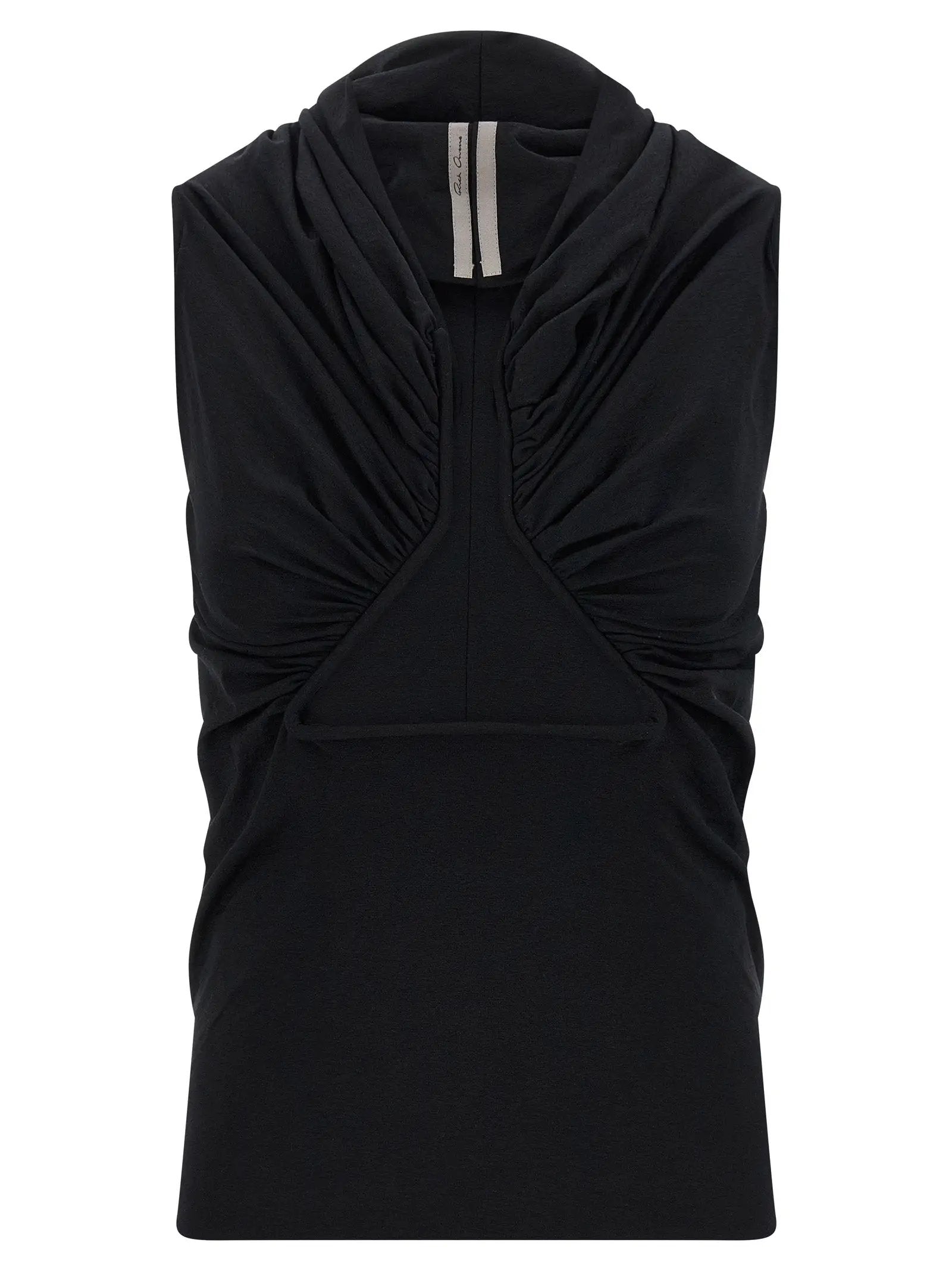 Rick Owens Black Cotton Tank Tops