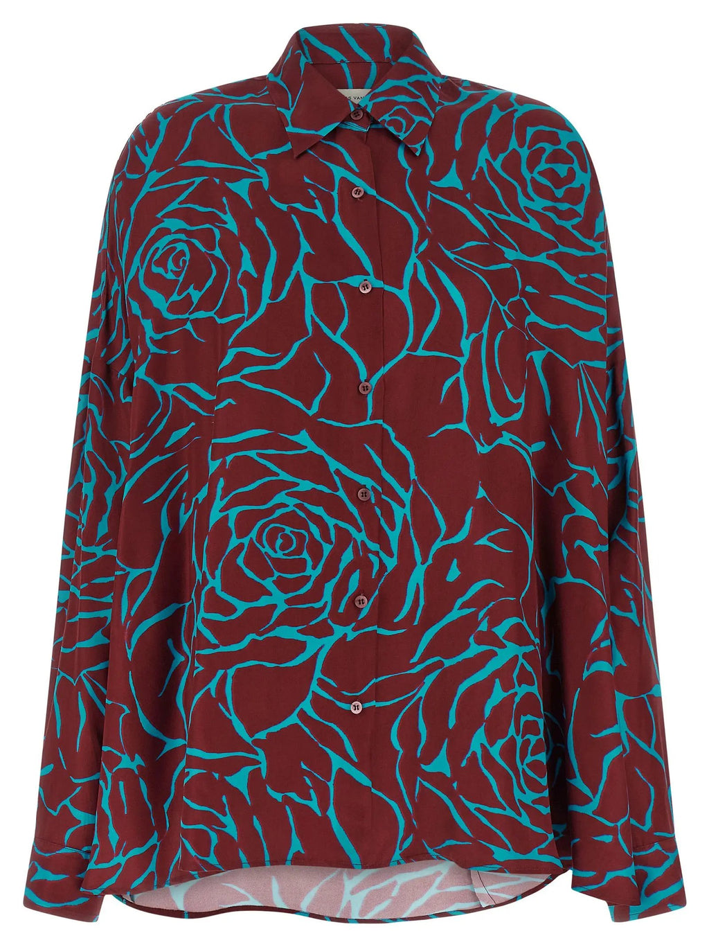 Dries Van Noten Bordeaux Viscose Blouse