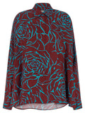 Dries Van Noten Bordeaux Viscose Blouse