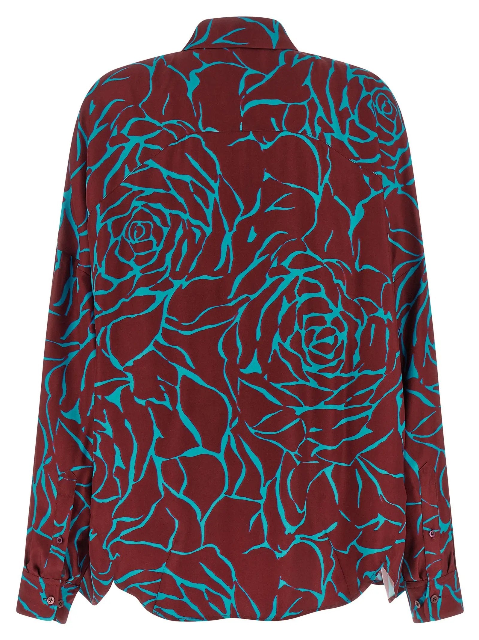 Dries Van Noten Bordeaux Viscose Blouse