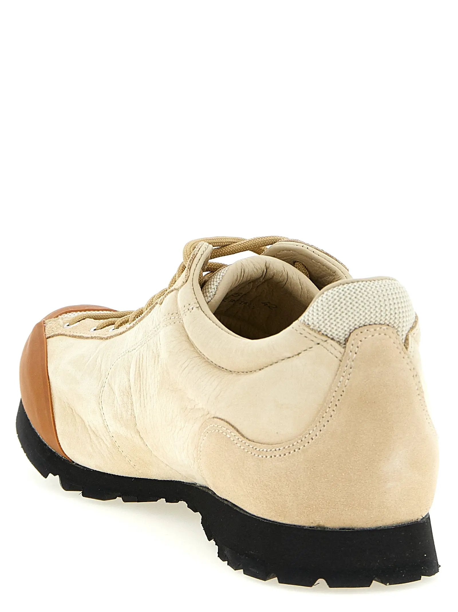Diemme Beige Leather Athletic Sneakers