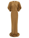 Norma Kamali Beige Polyester Long Dress