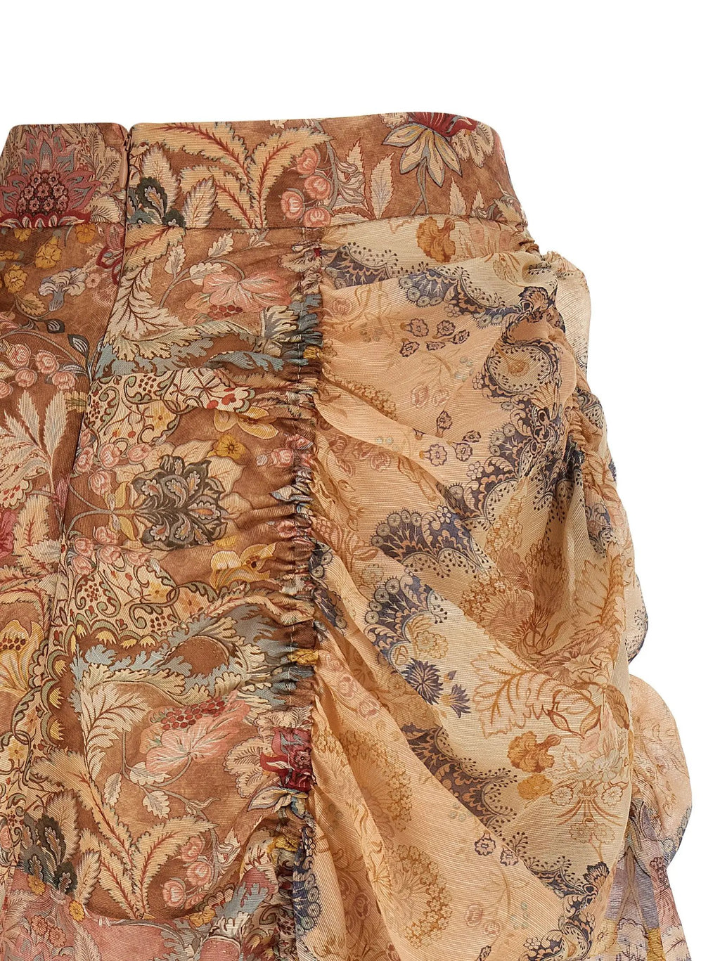 Zimmermann Multicolor Linen Midi Skirt