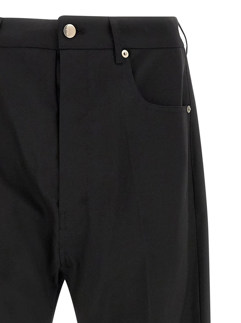 Rick Owens Black Wool Jeans Denim