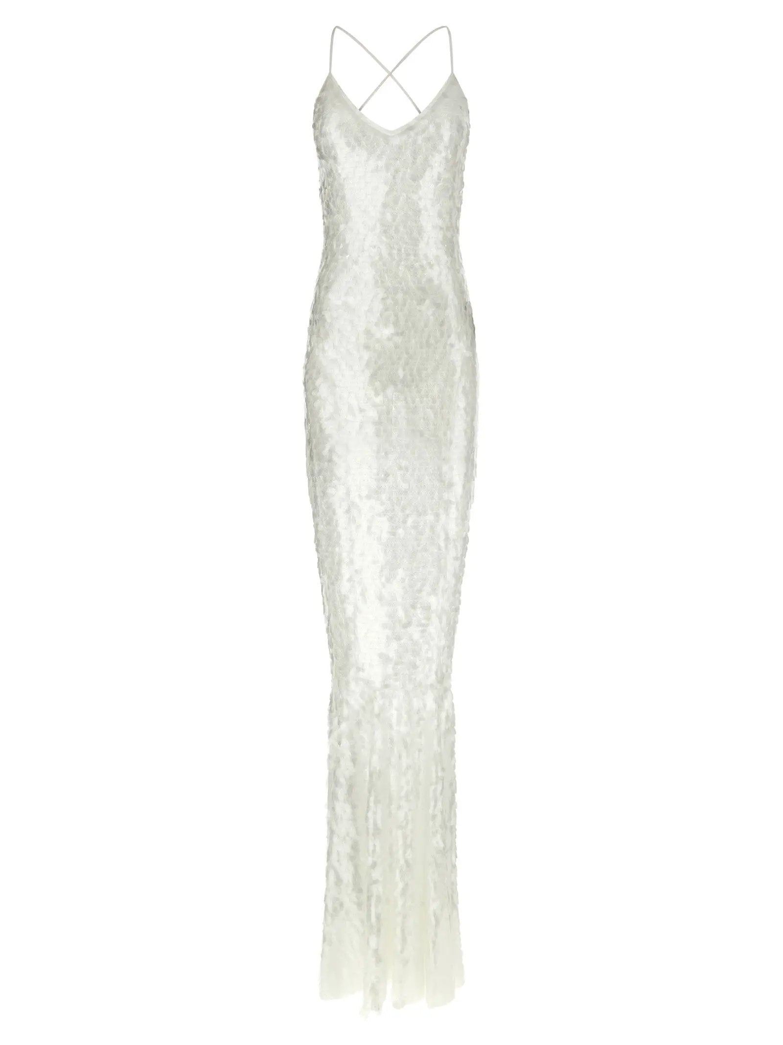 Norma Kamali White Polyamide Long Dress
