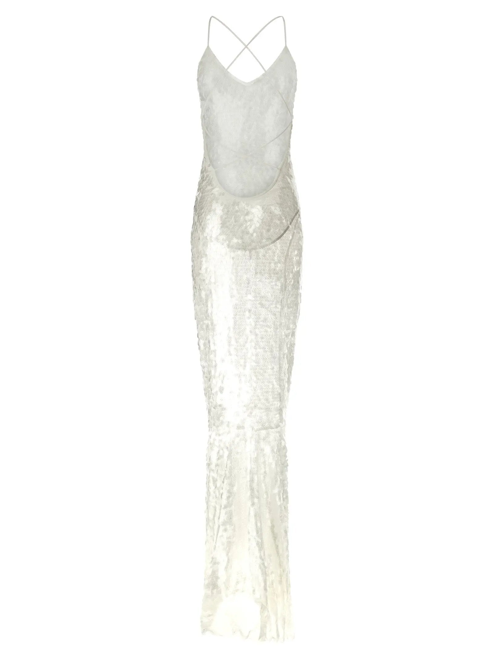 Norma Kamali White Polyamide Long Dress