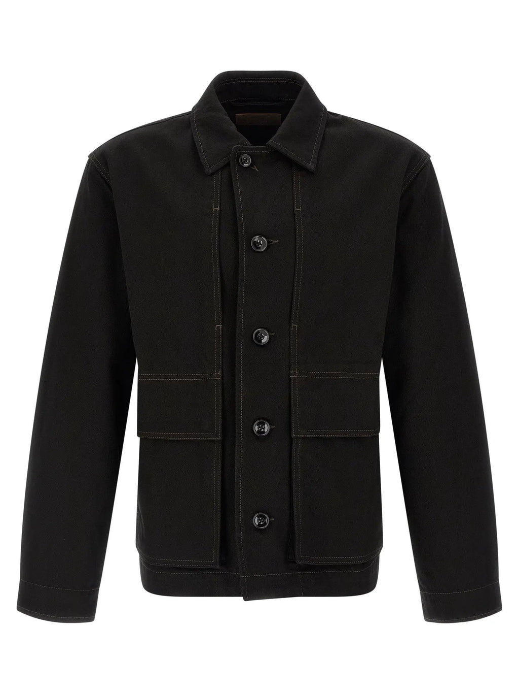 Lemaire Black Cotton Denim Jacket