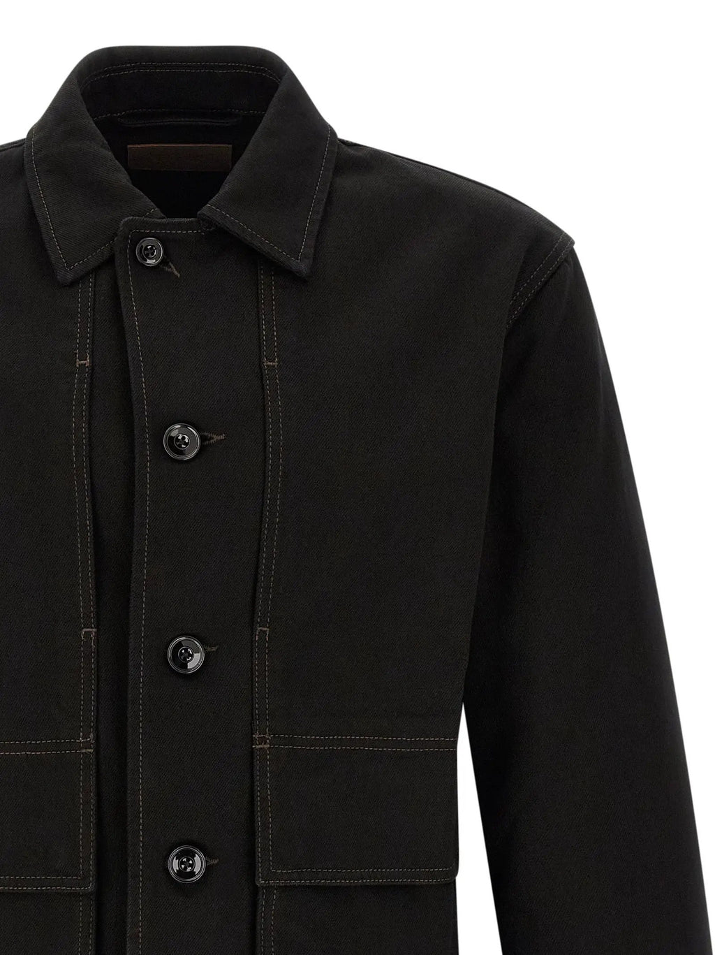 Lemaire Black Cotton Denim Jacket