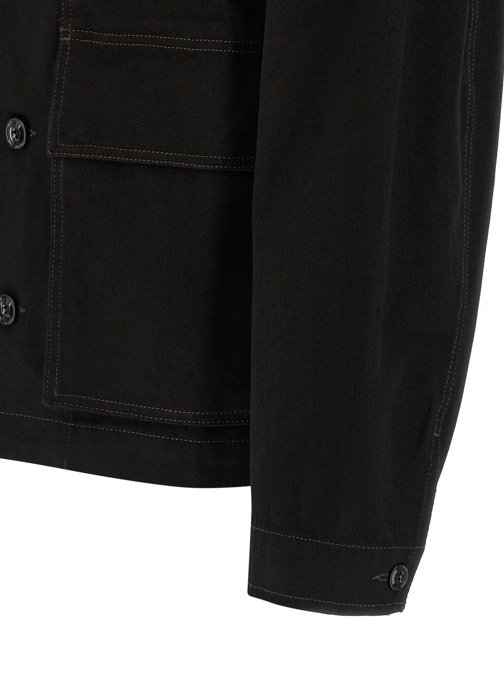 Lemaire Black Cotton Denim Jacket