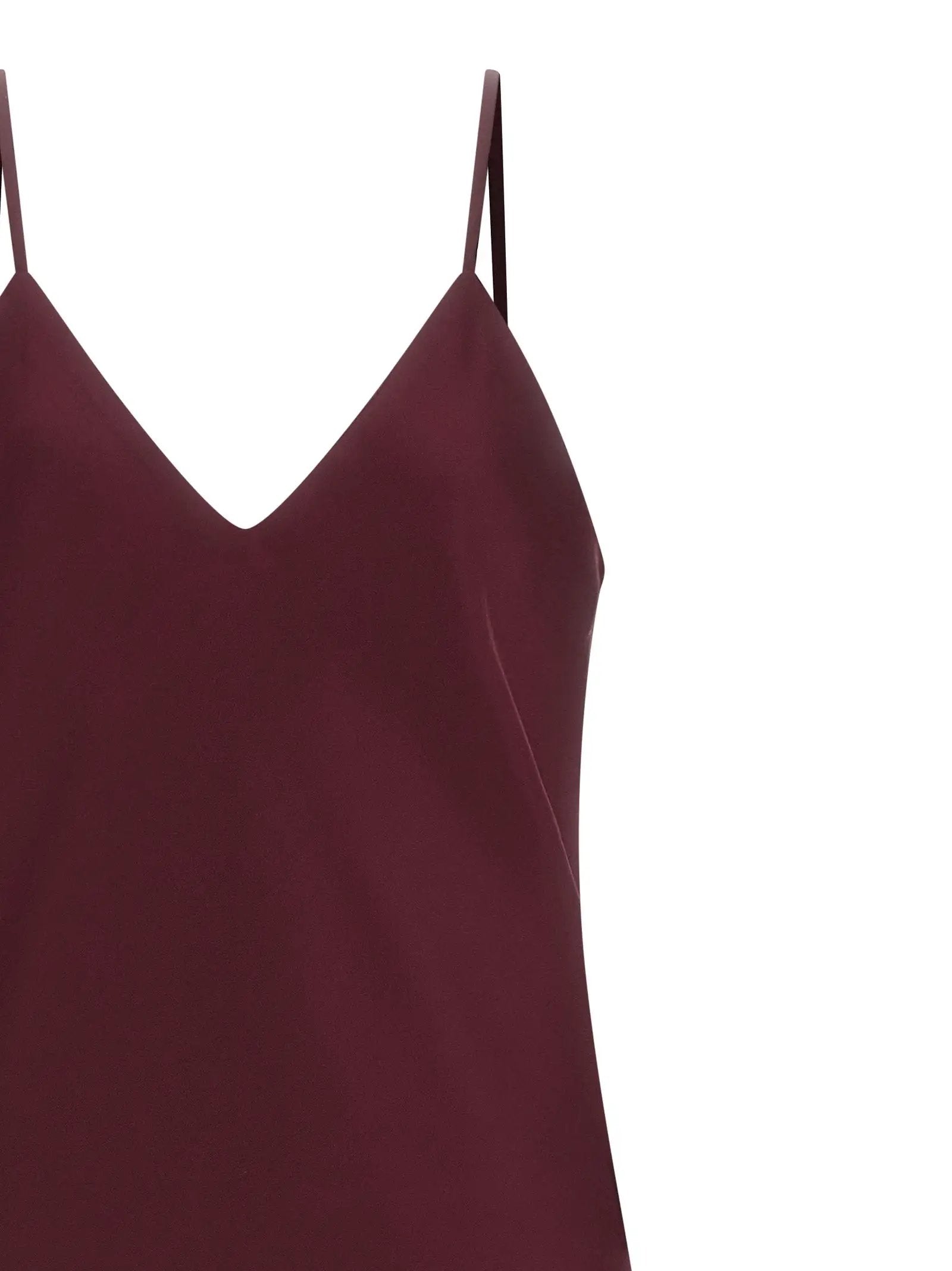 Norma Kamali Bordeaux Polyester Midi Dress