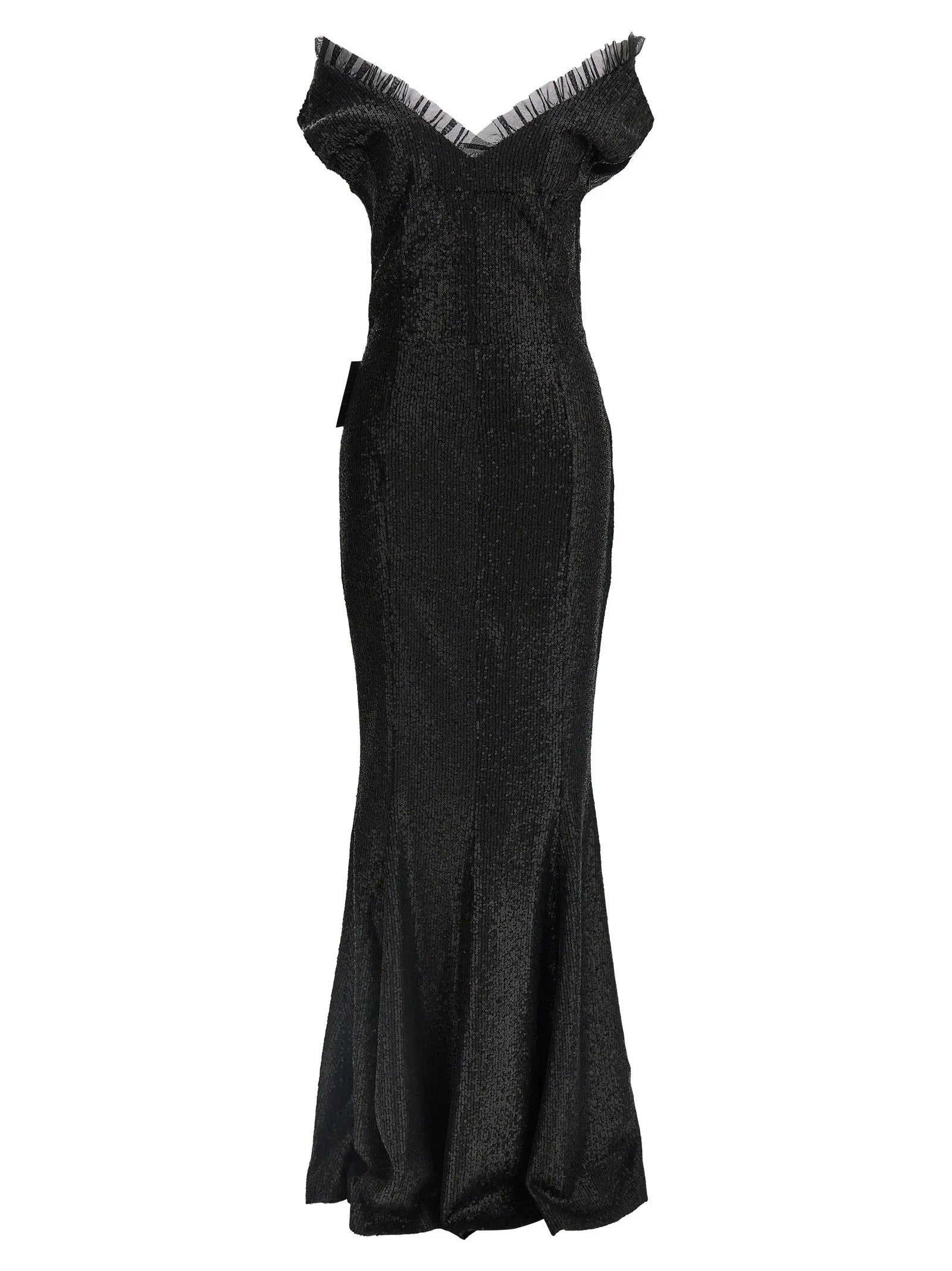 Norma Kamali Black Polyester Long Dress