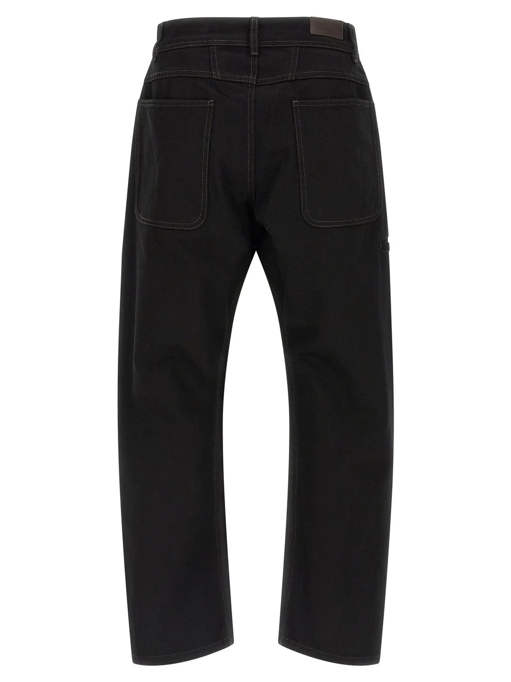 Lemaire Black Cotton Relaxed Fit Jeans