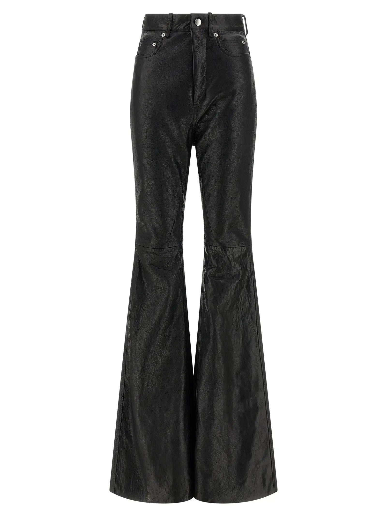 Rick Owens Black Lamb Leather Pants