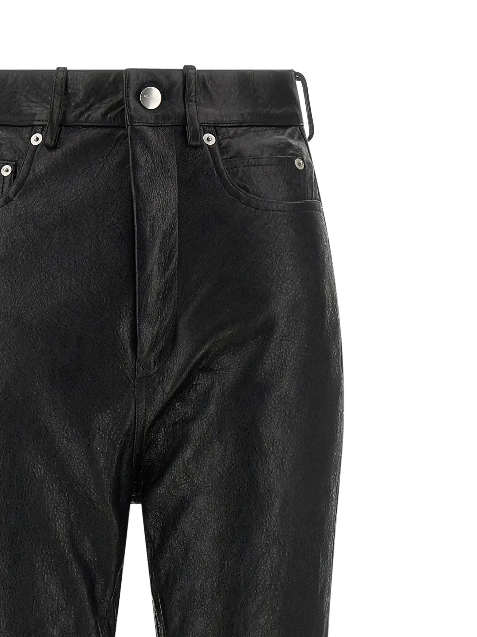 Rick Owens Black Lamb Leather Pants