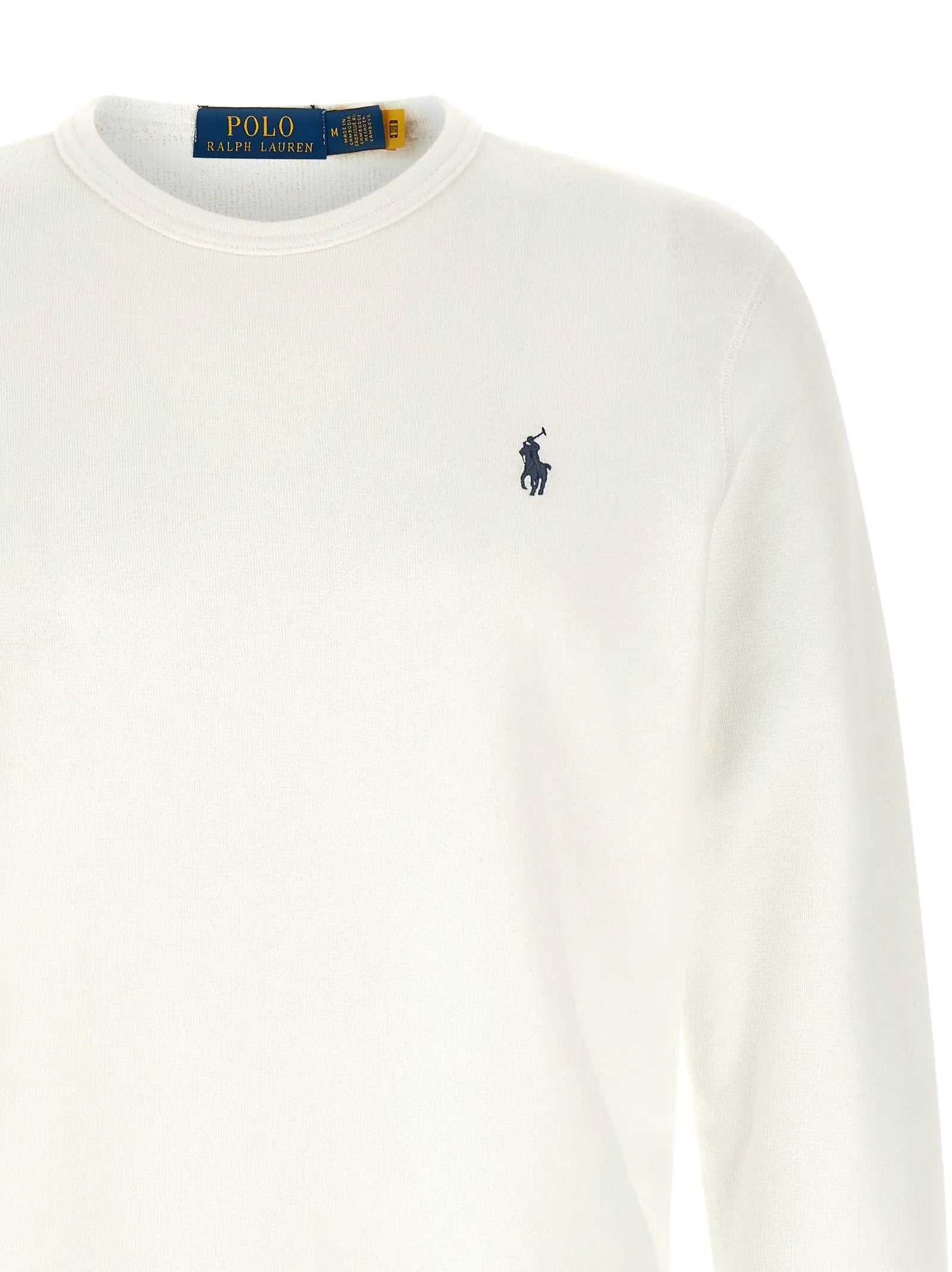 Polo Ralph Lauren White Cotton Sweatshirt