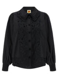 FARM RIO Black Cotton Blouse