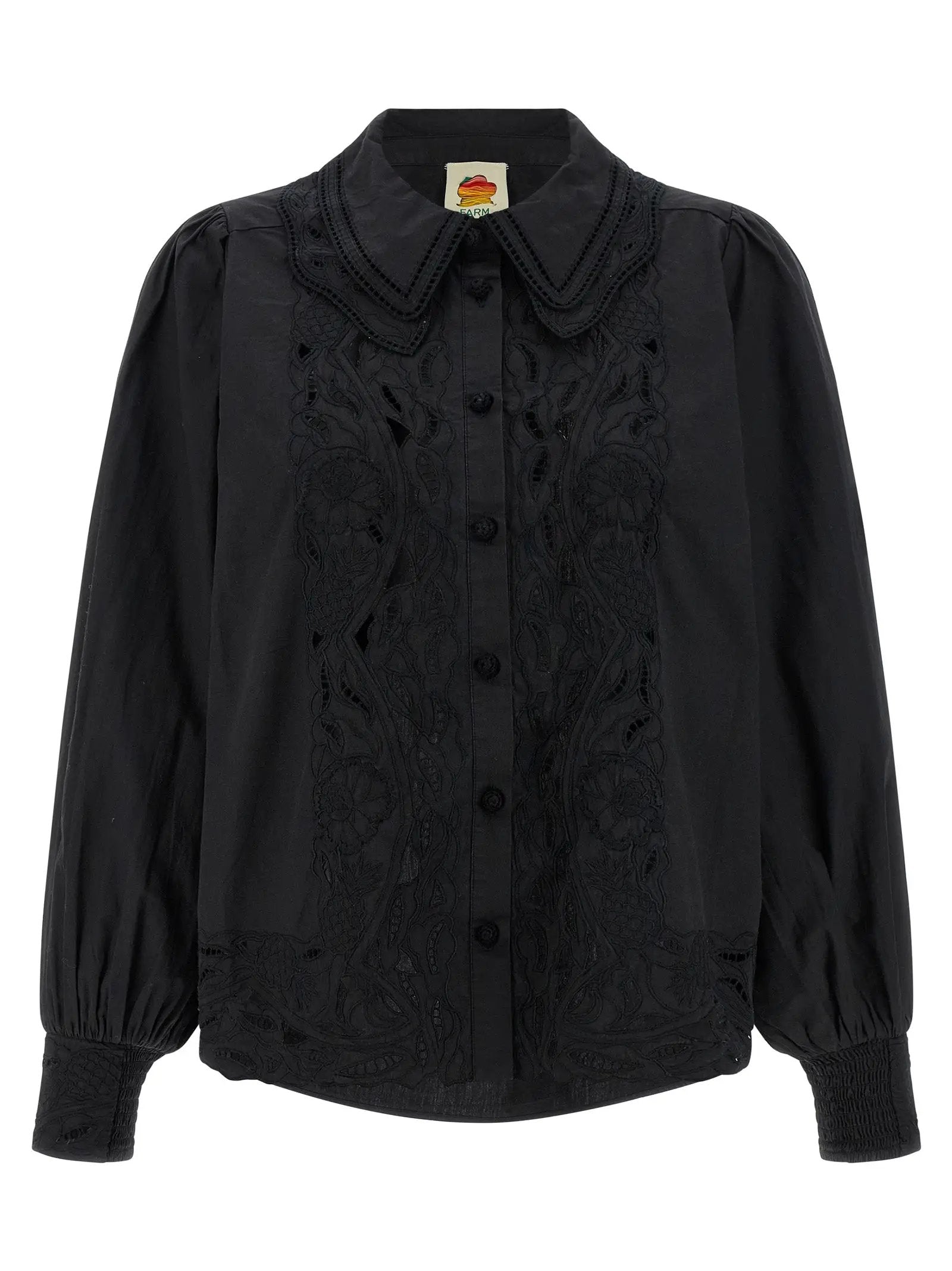 FARM RIO Black Cotton Blouse