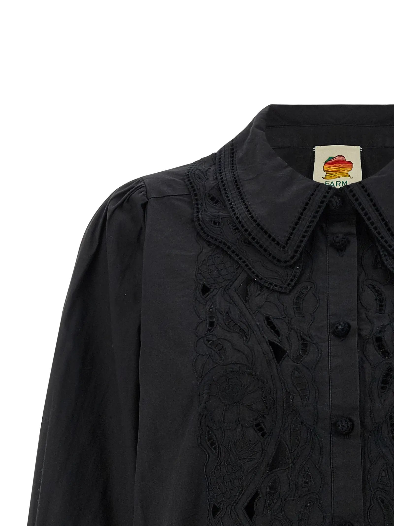 FARM RIO Black Cotton Blouse