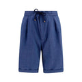 Brunello Cucinelli Blue Linen Bermuda Shorts