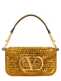 Valentino Garavani Gold Viscose Shoulder Bag