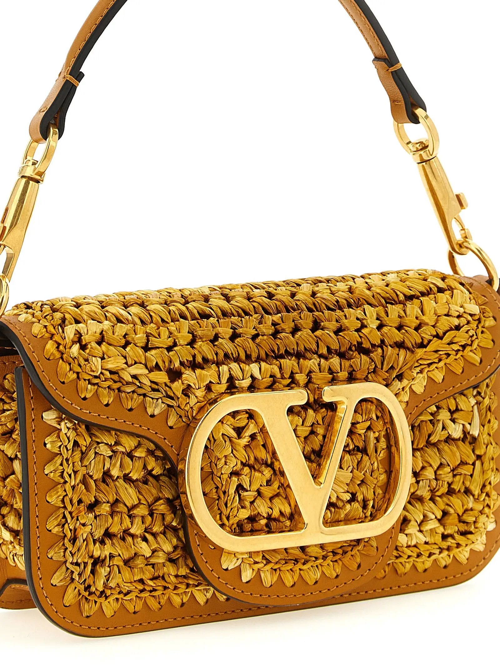 Valentino Garavani Gold Viscose Shoulder Bag