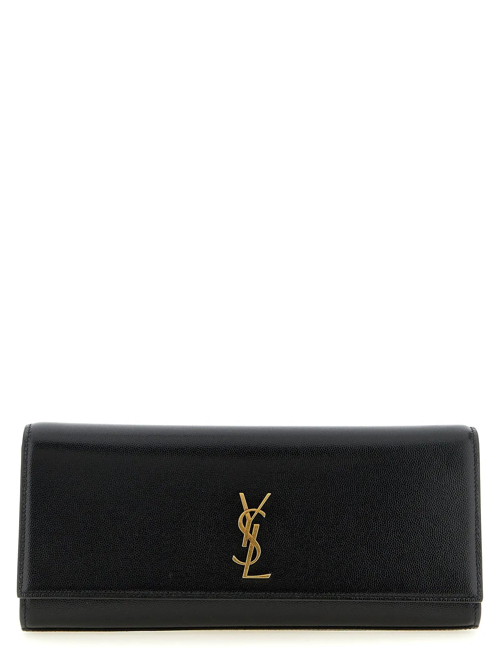 Saint Laurent Black Calfskin Clutch Bag