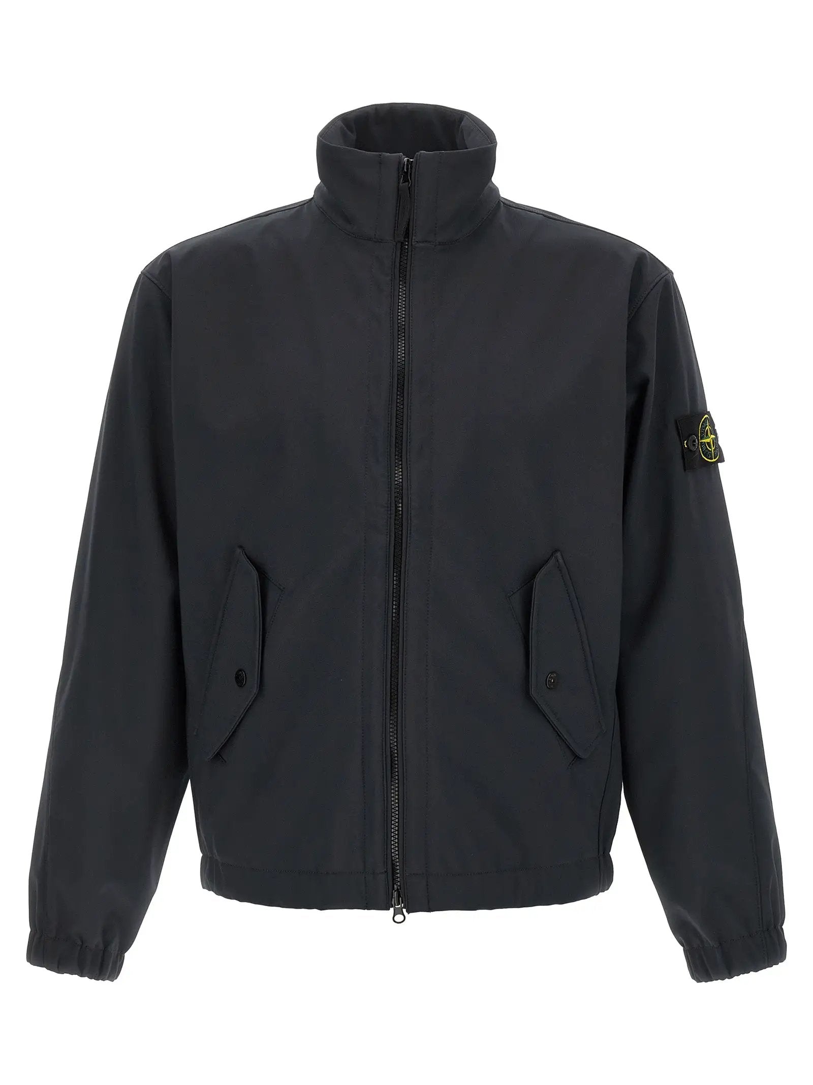 Stone Island Blue Polyester Shell Jacket