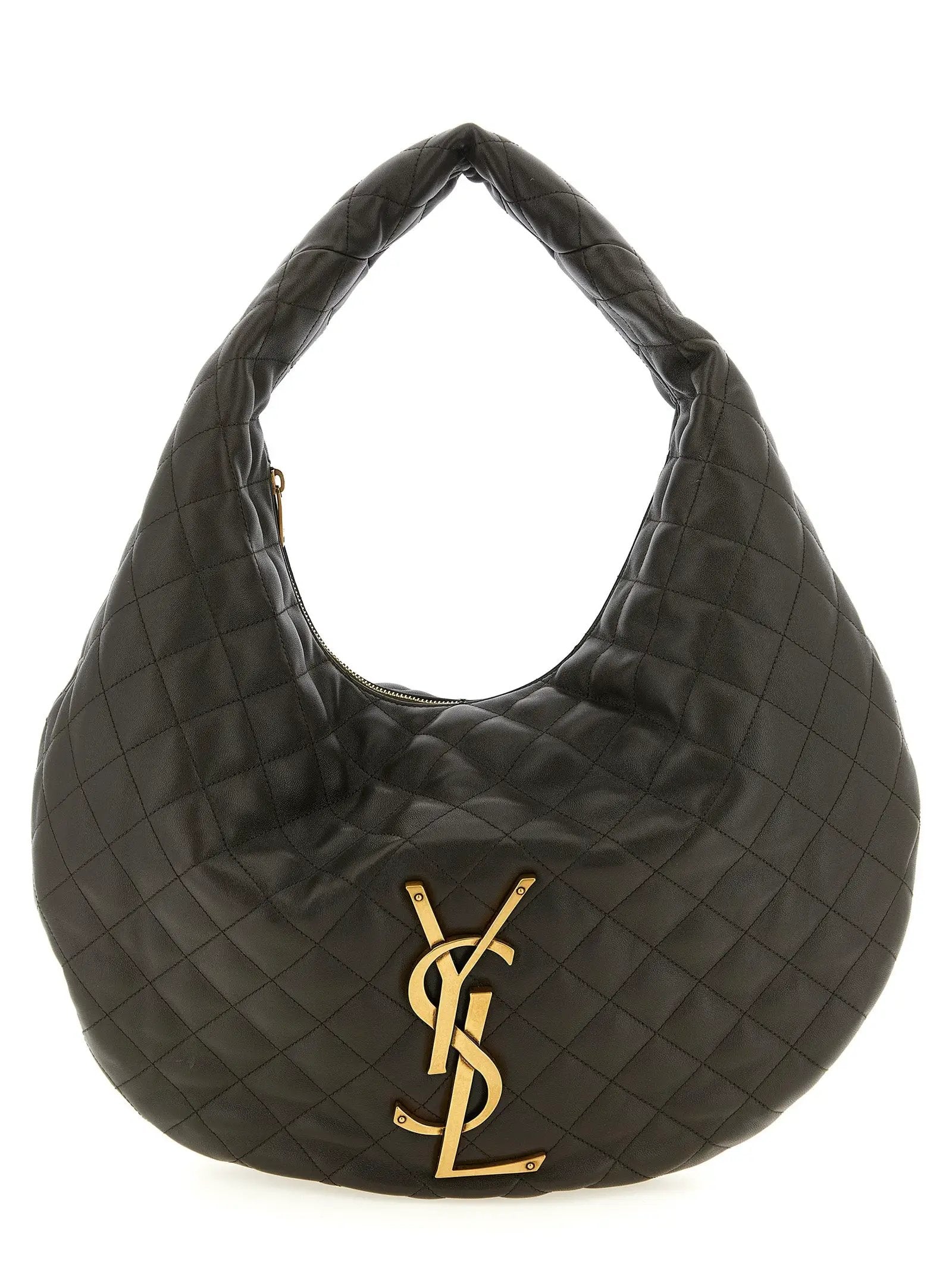 Saint Laurent Brown Lamb Leather Shoulder Bag
