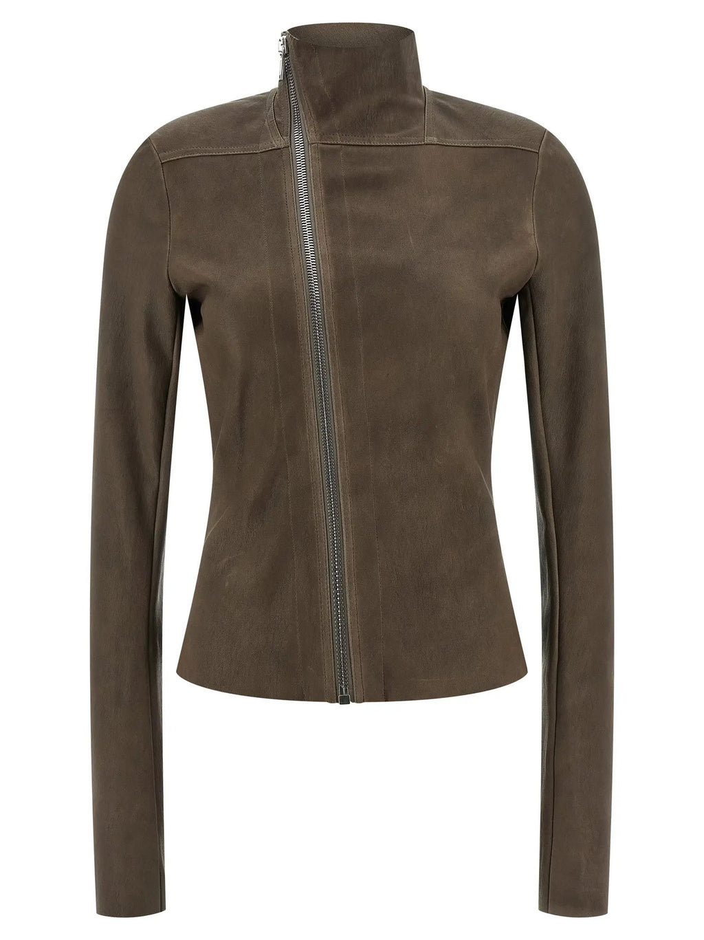 Rick Owens Brown Leather Leather Jacket