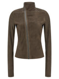 Rick Owens Brown Leather Leather Jacket