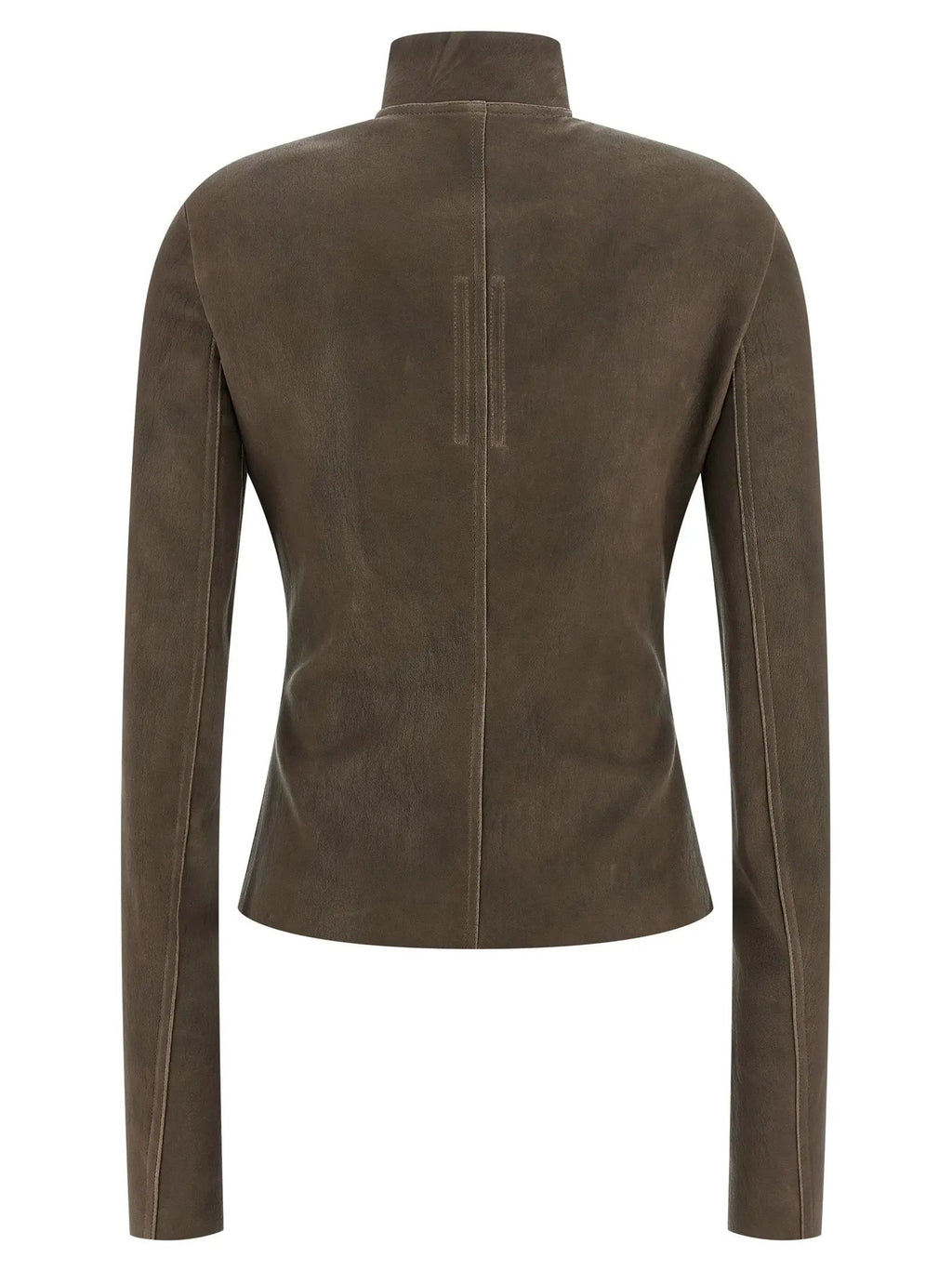 Rick Owens Brown Leather Leather Jacket